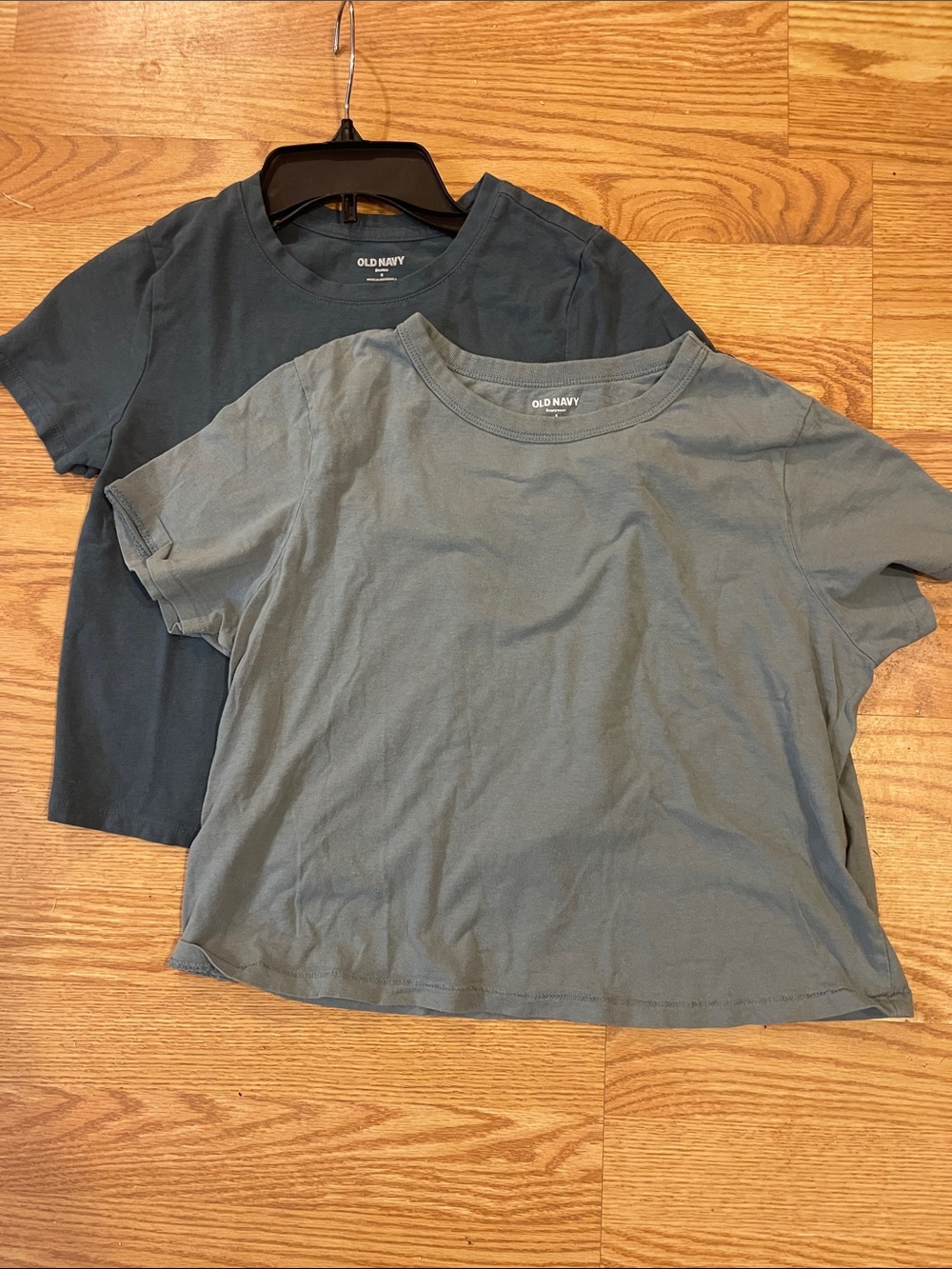 Old Navy Short Sleeve CropTees in Sage Green and Greenish Grey